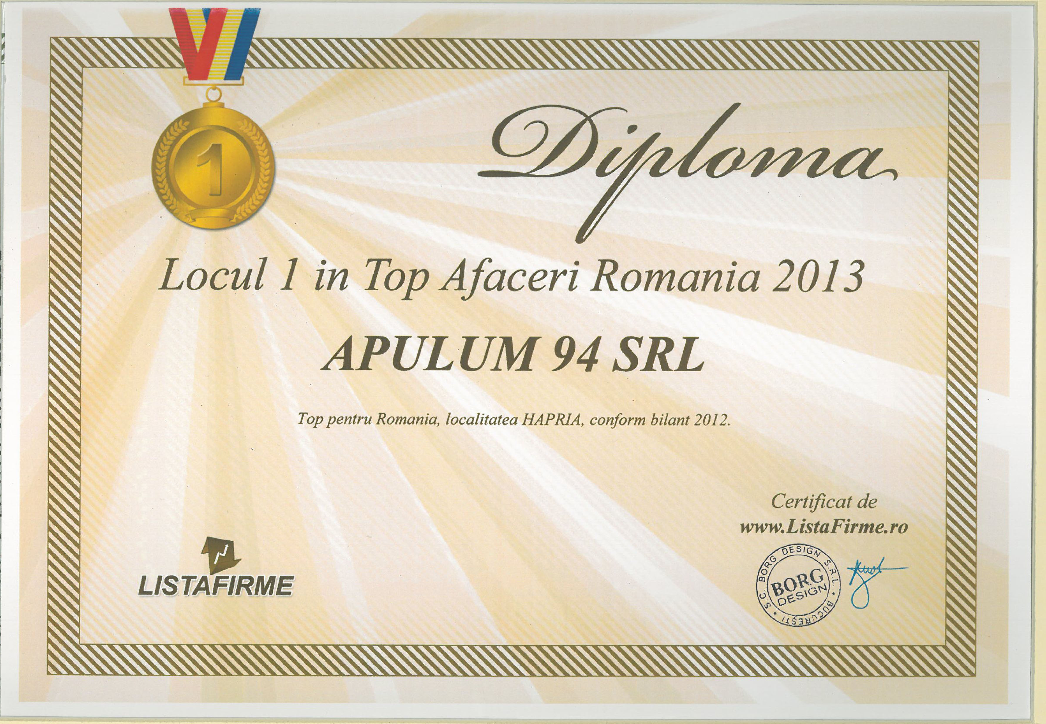 Top Afaceri Romania – 2013